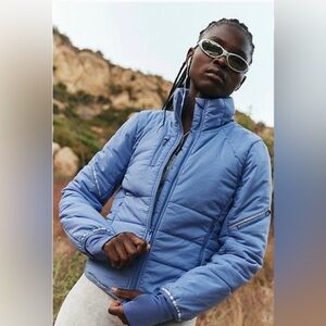 NWT FP Movement by Free People Gathering Storm Runner Puffer in Blueberry color